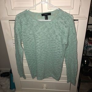 Forever 21 Blue Flower Sweater